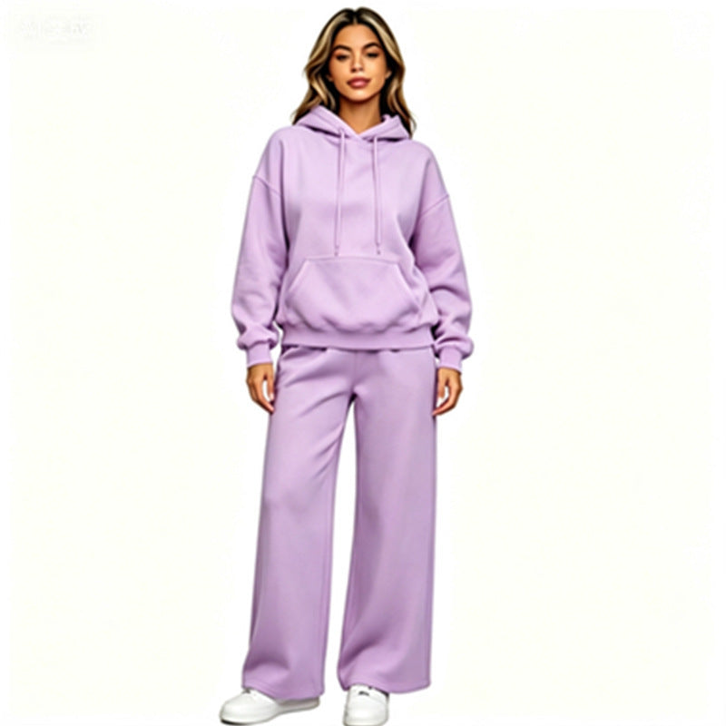 Women's Comfortable Oversized Hoodie and Wide Jogging Pants Set
