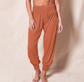 Women's Comfortable Casual Pants with Elastic Waist and Slim Cuffs