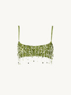 Sparkling Mini Skirt with Sequins and Fringe