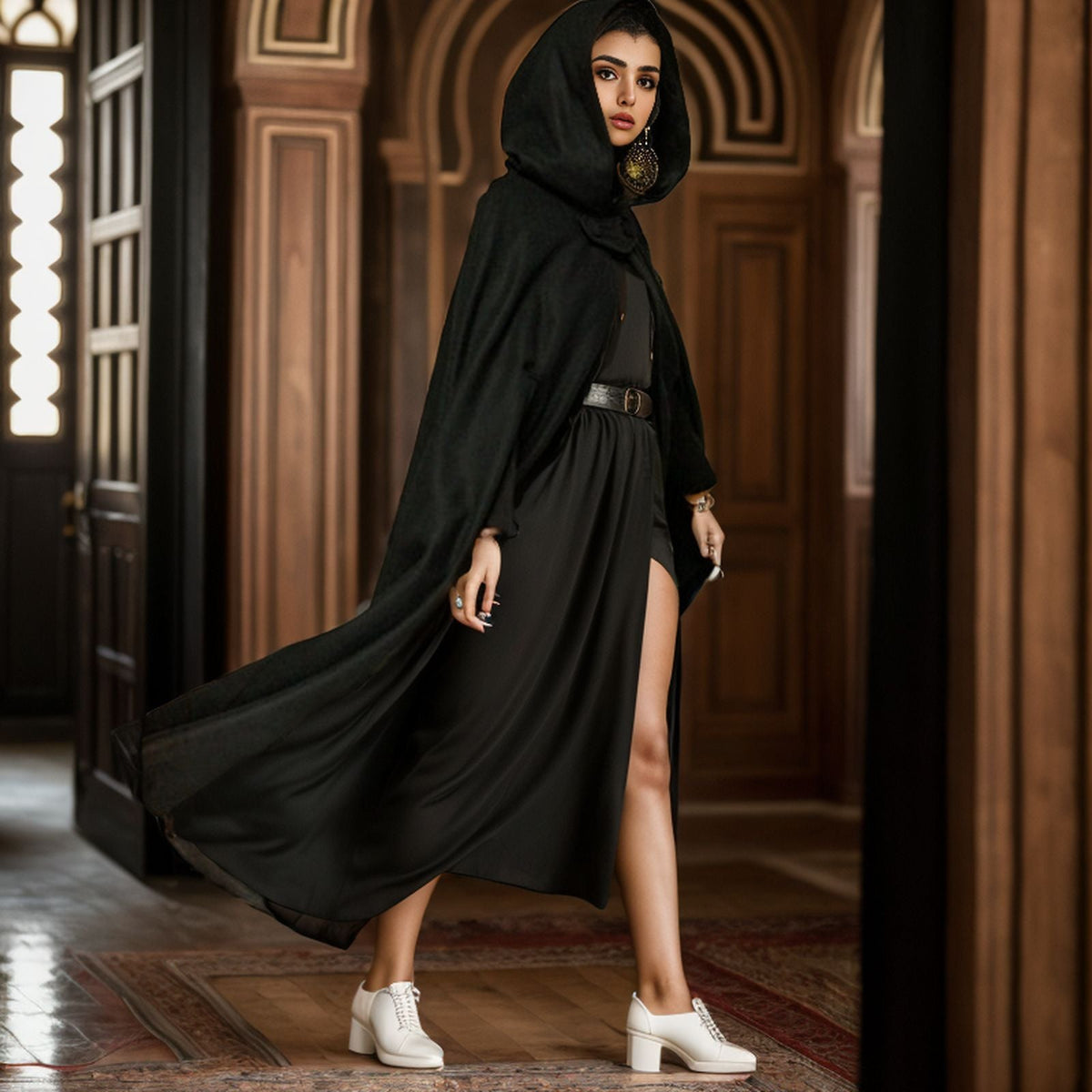 Women's Elegant Hooded Cape