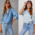 Denim Shirt with Chest Pockets