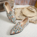 Women's Ballet Flats with Elegant Tweed Finish