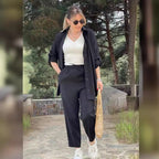 Women's Loose Shirt with Stand-up Collar