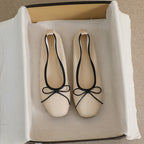 Women's Ballet Flats with Bow Accent