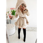 Elegant Parka with Faux Fur Collar and Pockets