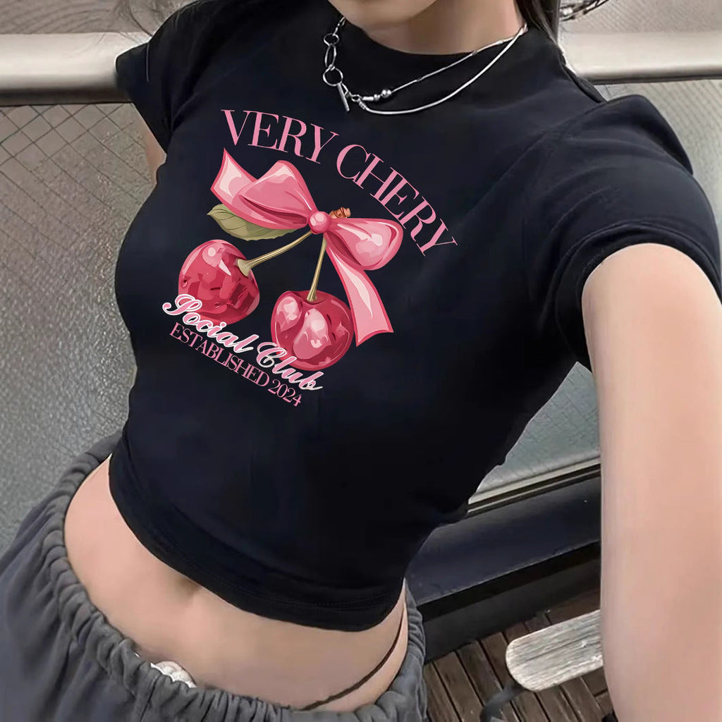 Women's Crop T-Shirt with Inspirational Text