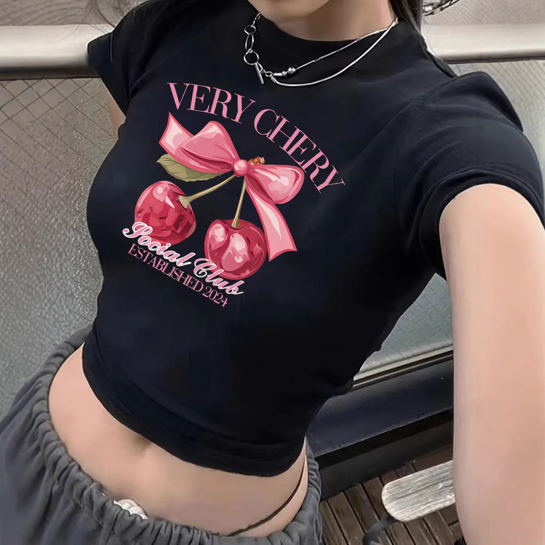 Women's Crop T-Shirt with Inspirational Text