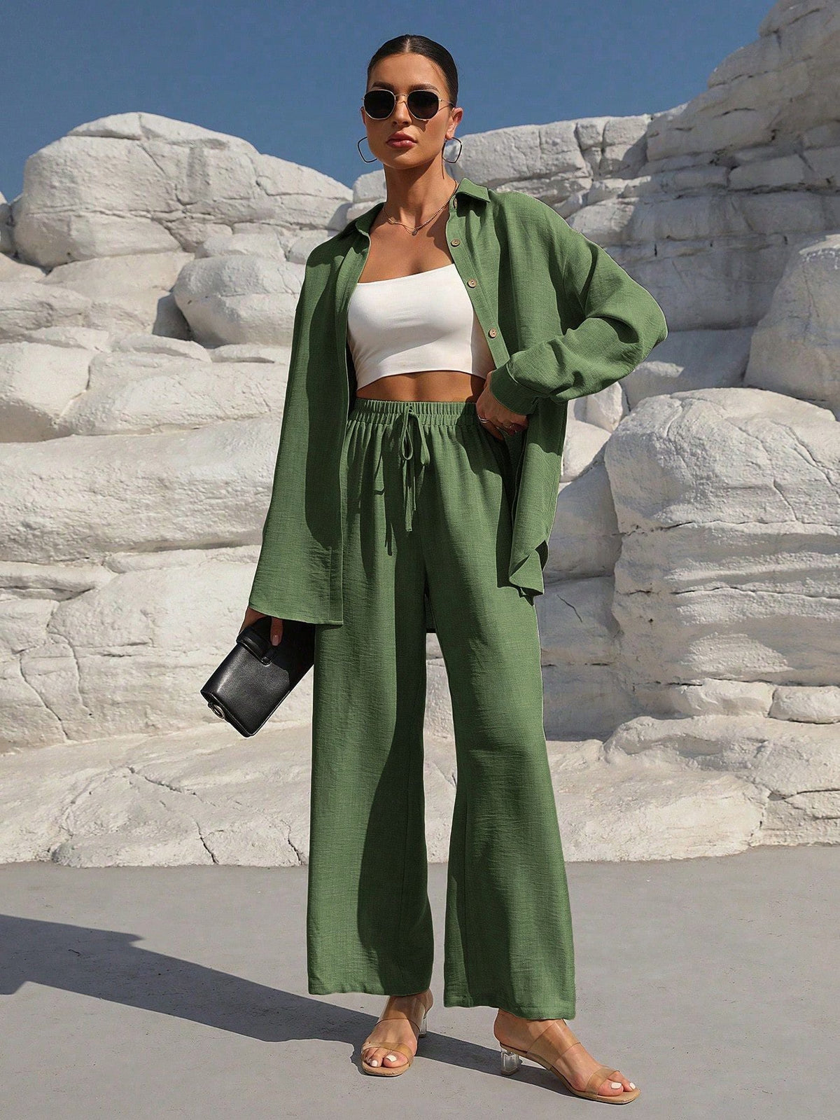 Women's Elegant Two-Piece Set with Relaxed Fit