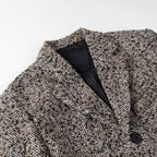 Elegant Wool Blazer Jacket with Waist Belt
