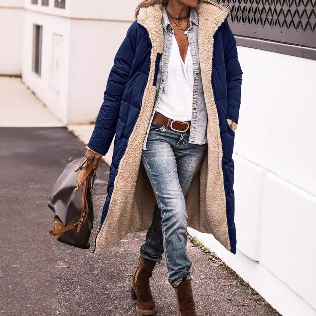 Women's Long Padded Winter Jacket with Luxurious Lining