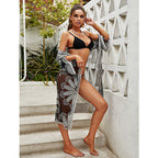 Women's Airy Beach Kimono with Delicate Crochet Pattern