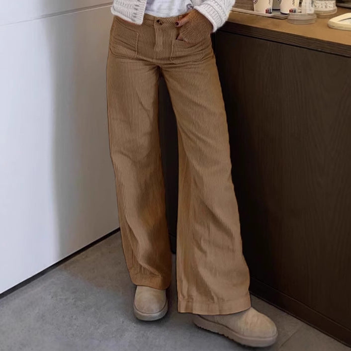 Women's Comfortable and Stylish Wide-Leg Corduroy Pants