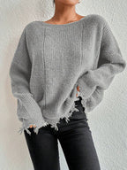 Women's Cotton Sweater with Oversized Fit