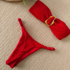 Women's Bandeau Bikini with Elegant Jewelry Detail