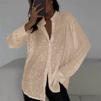 Women's Glamorous Glitter Shirt