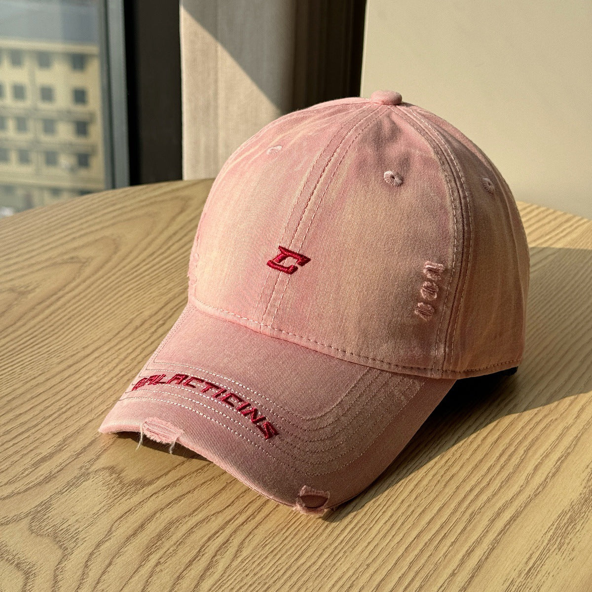 Men's Distressed Denim Baseball Cap