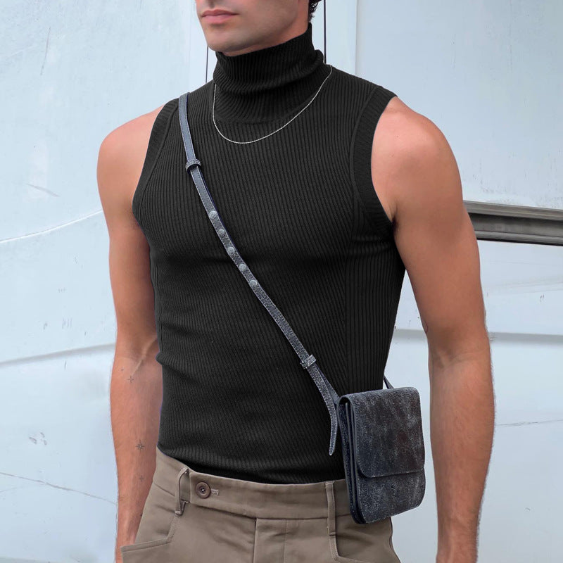 Women's Sleeveless Sport Top with High Collar