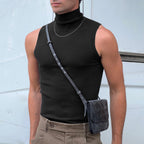 Women's Sleeveless Sport Top with High Collar