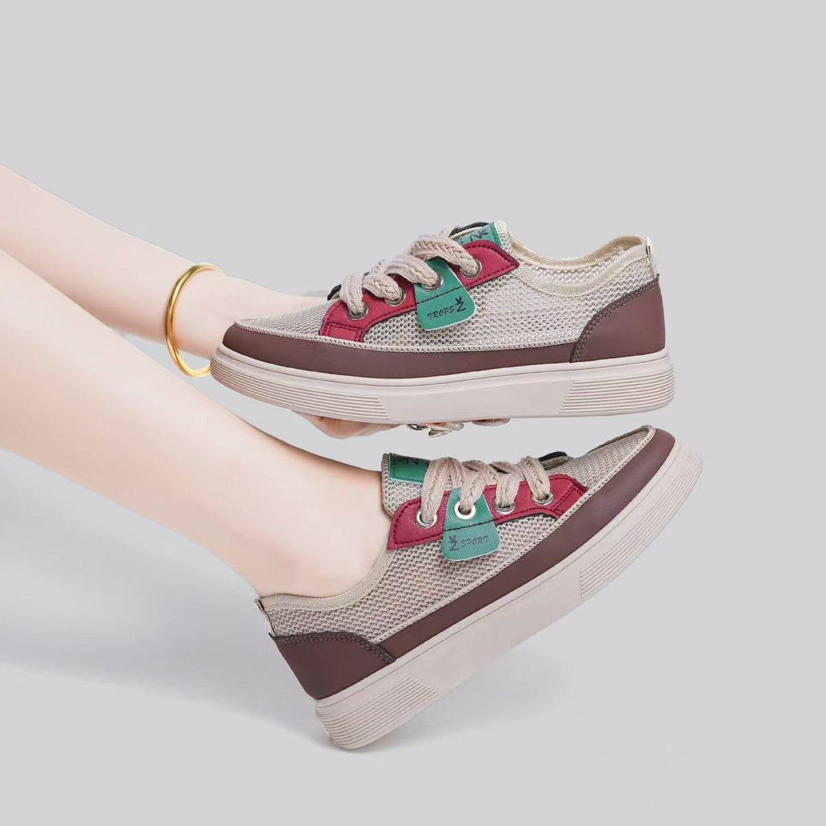 Women's Breathable Casual Sneakers with Sporty Design