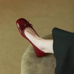 Women's Bow Detail Ballet Flats with Durable Sole