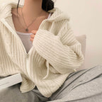 Women's Hooded Zip-Up Cardigan