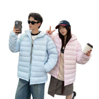 Women's Quilted Winter Jacket with High Collar and Pockets