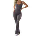 Women's Fitness Jumpsuit with Wide Leg and Elegant Cut