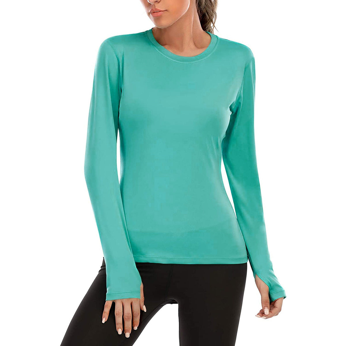 Women's Performance Long-Sleeve Shirt with Moisture-Wicking Material