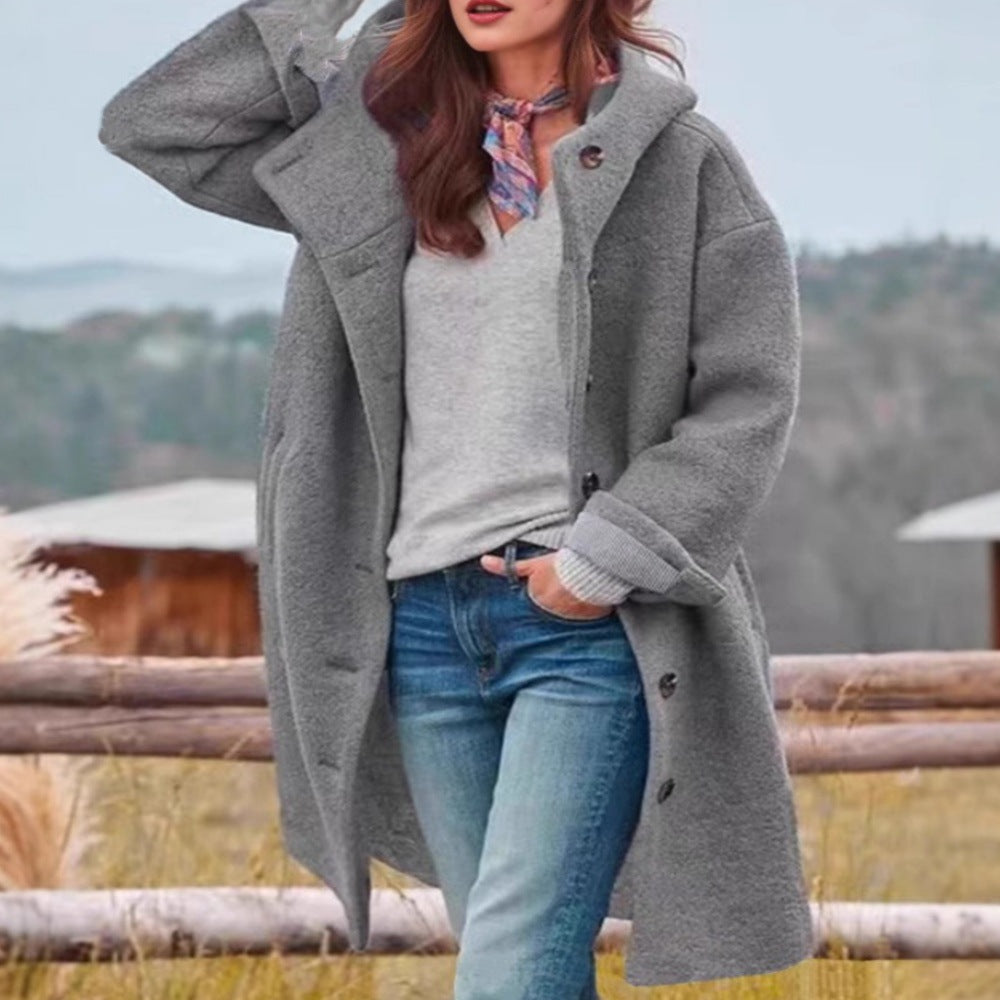 Women's Long-Sleeved Comfort Coat