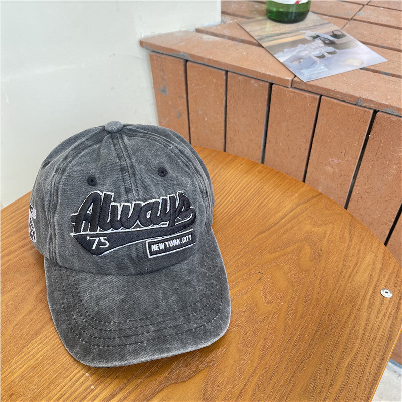 Men's Vintage-Inspired Distressed Cotton Baseball Cap