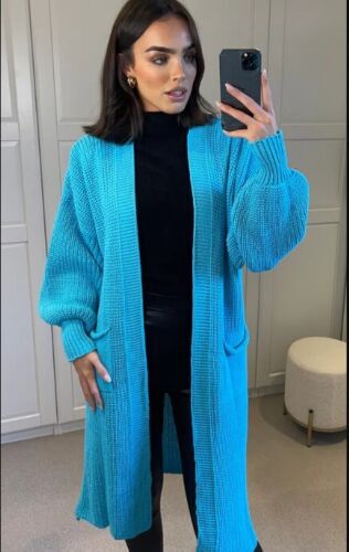Women's Long Knit Coat with Spacious Pockets