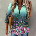 Women's Floral Print Shirt Blouse
