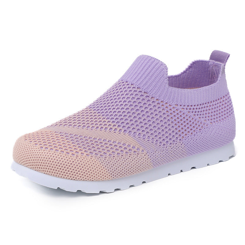 Women's Breathable Slip-On Sneakers with Elastic Upper