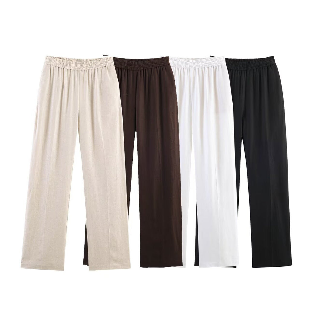Women's Elegant Loose Culottes with Elastic Waist