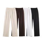 Women's Elegant Loose Culottes with Elastic Waist