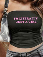 Women's Bandeau Top with Maritime Motif