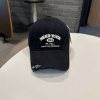 Men's Distressed Cotton Embroidered Baseball Cap