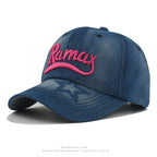 Men's Distressed Denim Embroidered Baseball Cap