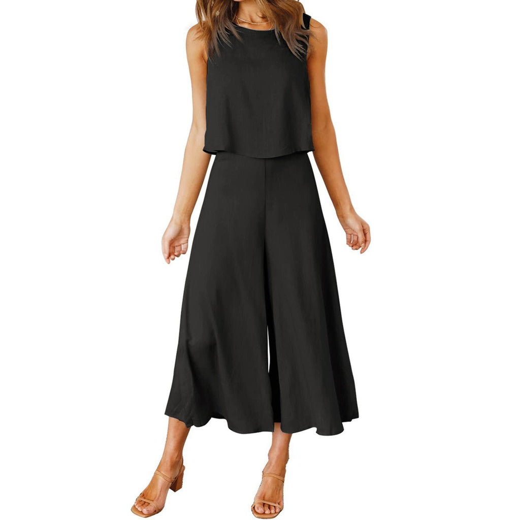 Women's Airy Jumpsuit with Relaxed Fit and Practical Pockets