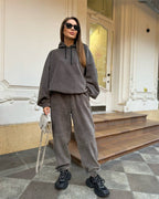 Women's Comfortable Fleece Hoodie and Jogging Pants Set