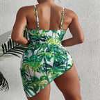Women's Floral Swimsuit with Adjustable Straps