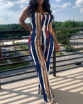 Women's Jumpsuit in Modern Striped Look