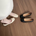 Women's Ballet Flats with Elegant Pleated Design and Comfortable Insole
