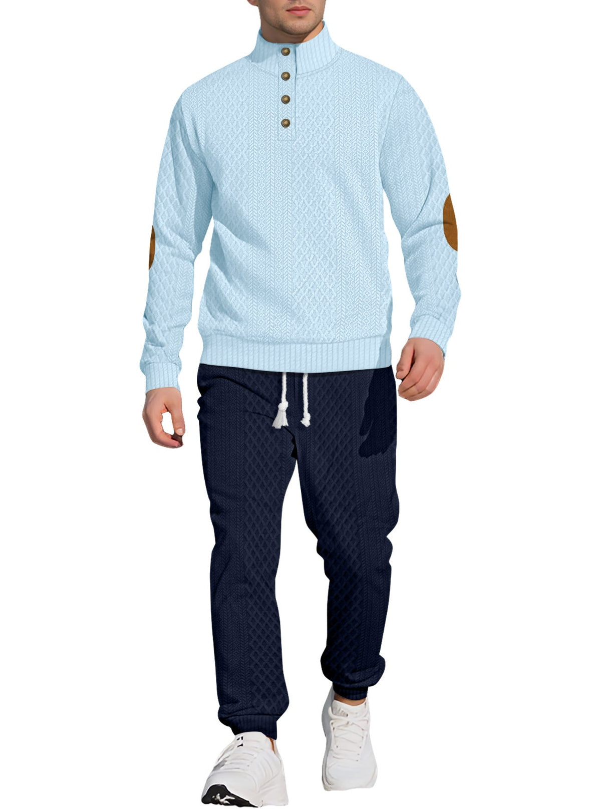 Men's Patterned Knit Leisure Set
