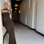 Elegant Evening Dress with Cut-Out Details and Shaping Design