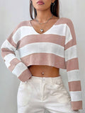 Women's Patterned Crop Sweater