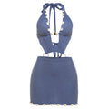 Women's Swim Set with Trendy Bikini Top and Skirt