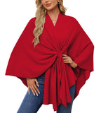Women's Elegant Wrap Sweater with Asymmetrical Cut