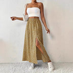 Women's Floral Maxi Skirt with Slit