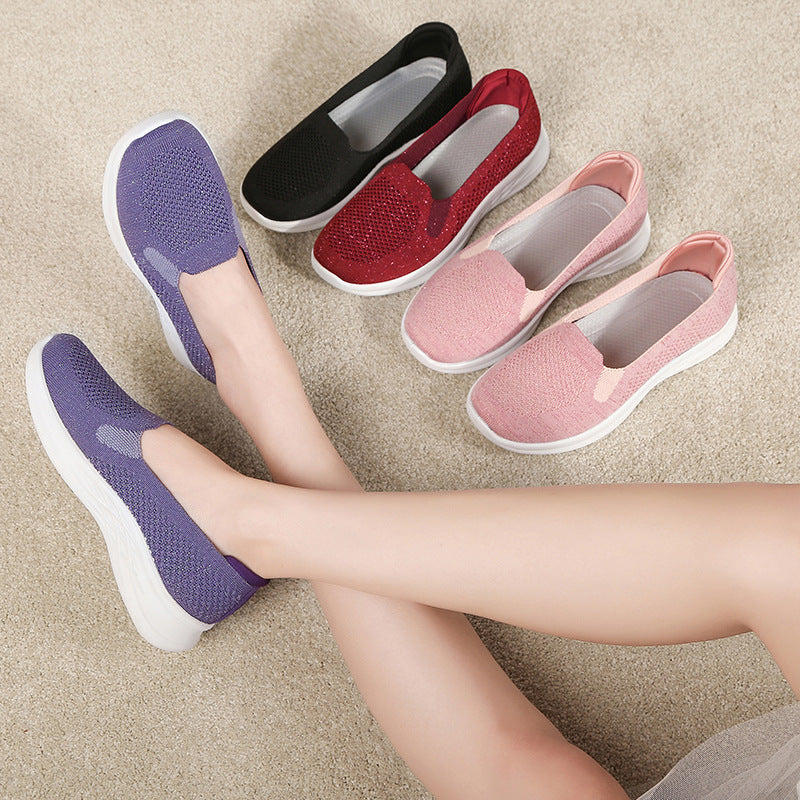 Women's Breathable Casual Slip-Ons with Non-Slip Sole